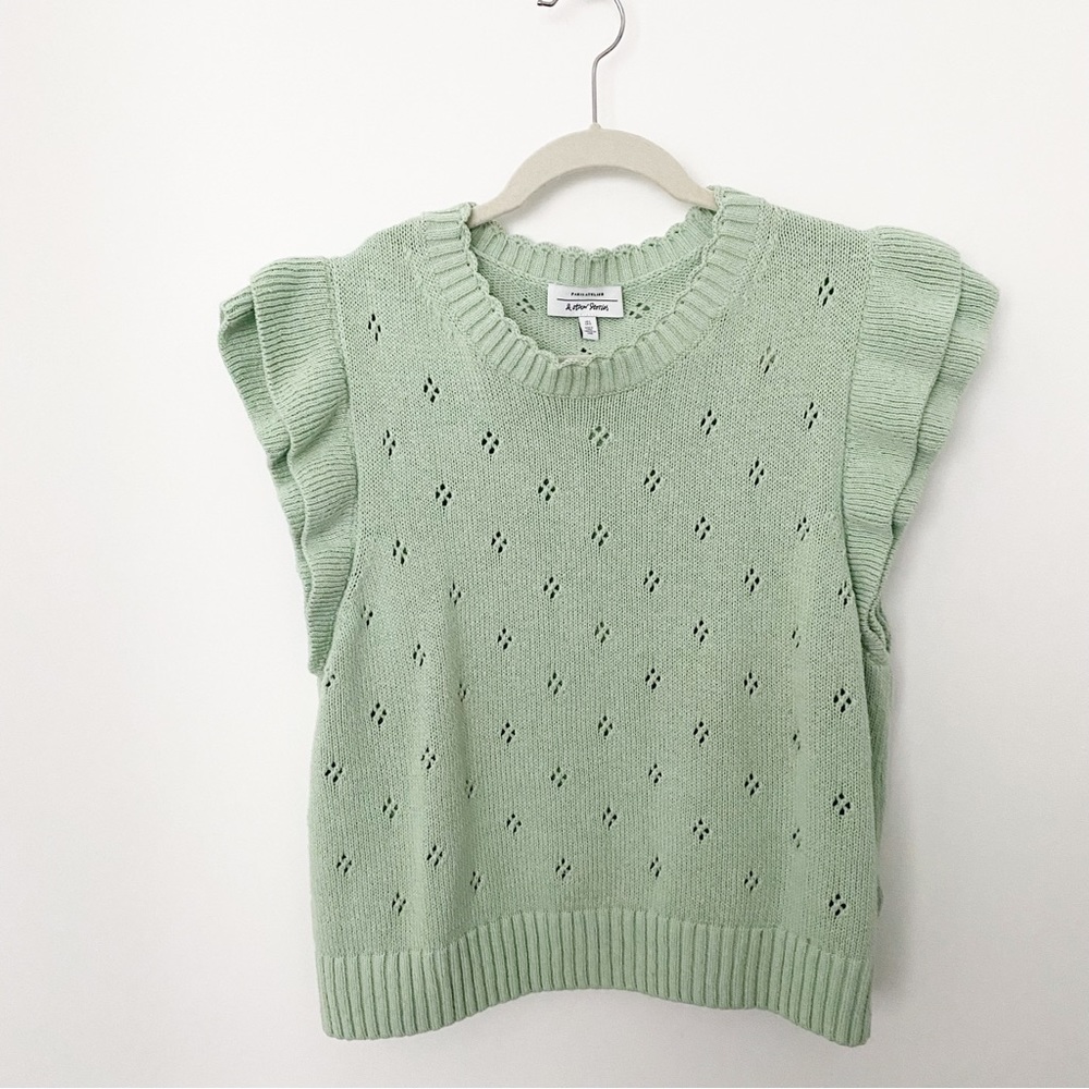 & Other Stories sweater vest. Size large mint green